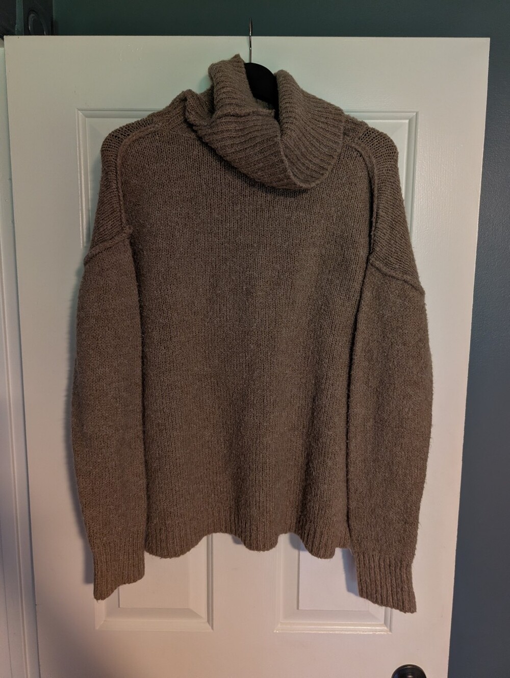Taupe/Brown Turtleneck Sweater